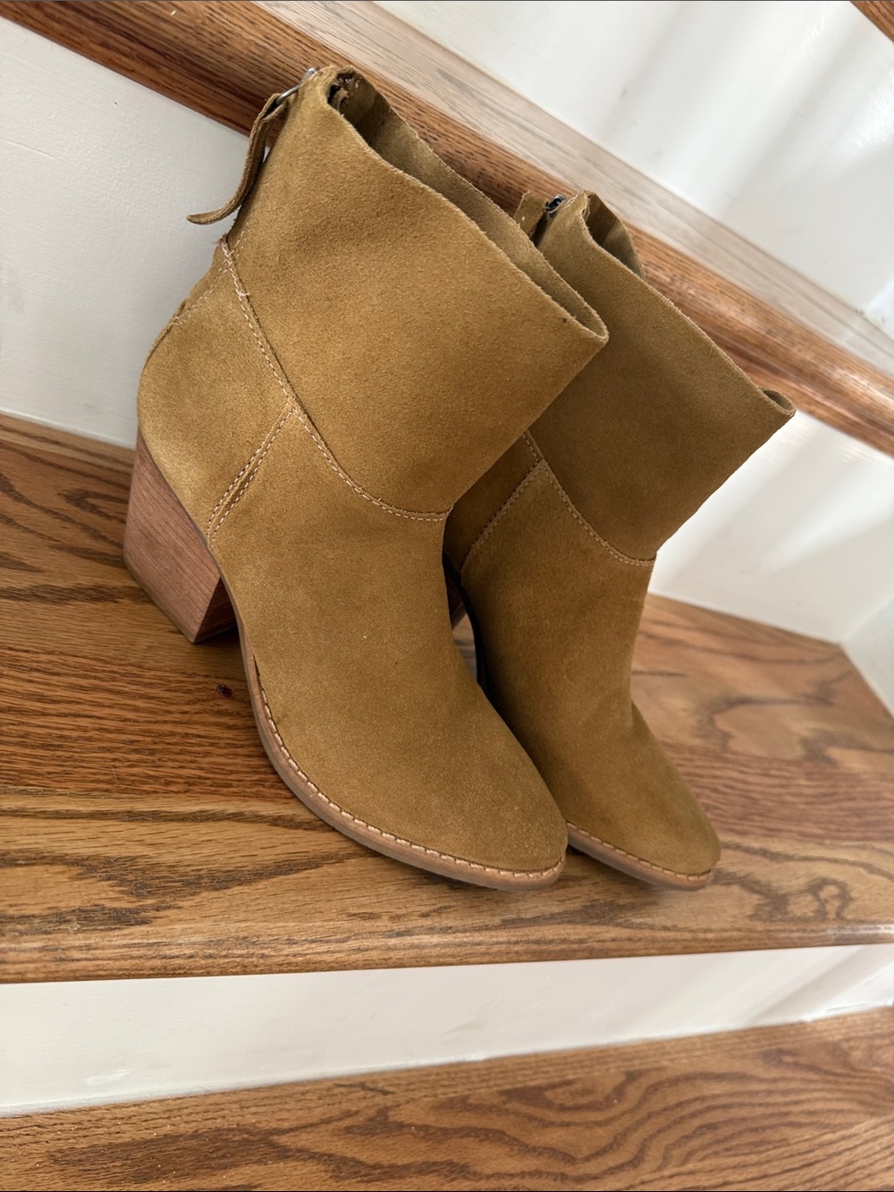 Matisse Olive Suede Mid-Calf Heeled Boots